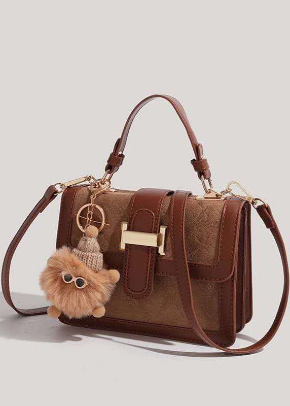 RETRO CROSSBODY BROWN SQUARE BAG
