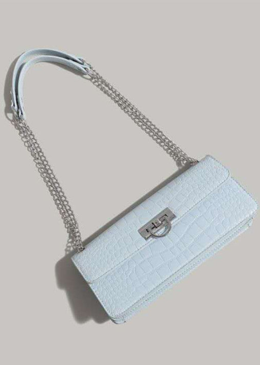 CROCODILE PATTERN SMALL SQUARE BAG