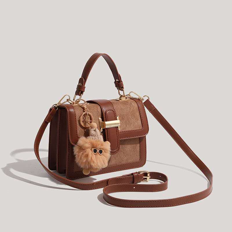 RETRO CROSSBODY BROWN SQUARE BAG