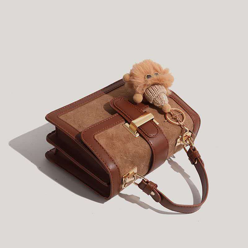 RETRO CROSSBODY BROWN SQUARE BAG