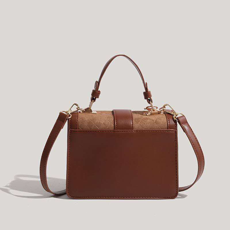 RETRO CROSSBODY BROWN SQUARE BAG