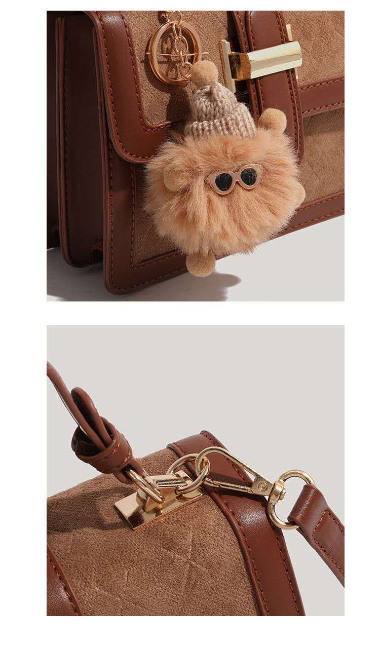 RETRO CROSSBODY BROWN SQUARE BAG