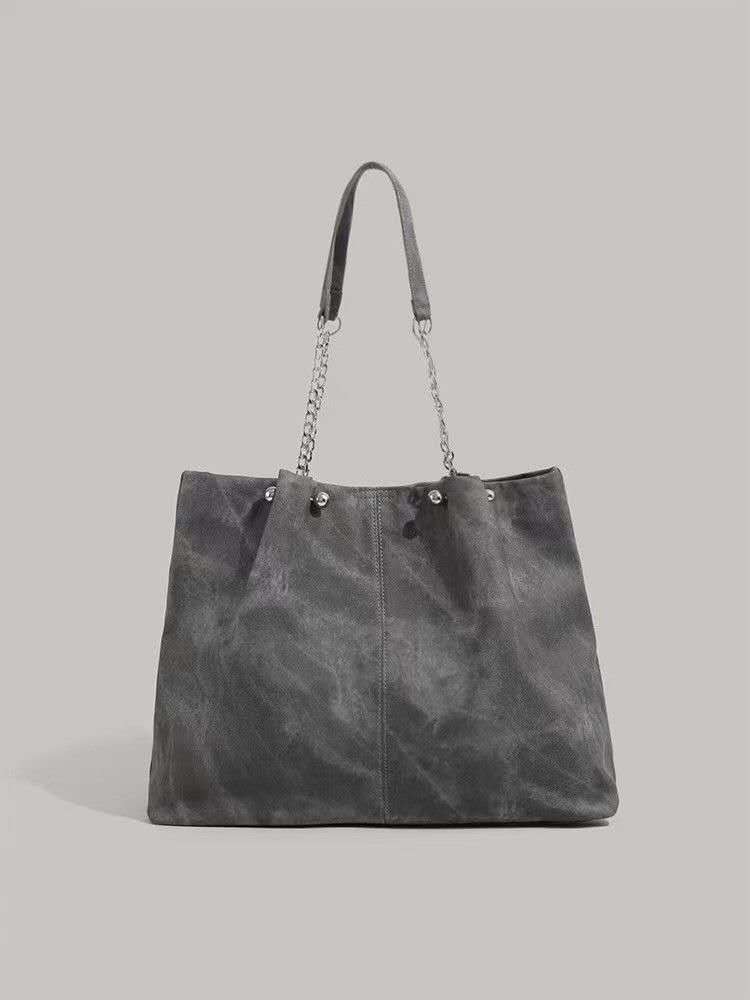 SPLASHED GRAY LARGE CAPACITY TOTE BAG