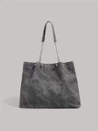 SPLASHED GRAY LARGE CAPACITY TOTE BAG
