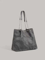 SPLASHED GRAY LARGE CAPACITY TOTE BAG