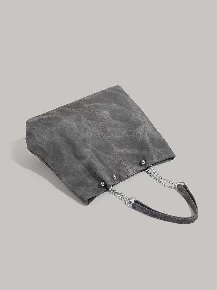 SPLASHED GRAY LARGE CAPACITY TOTE BAG