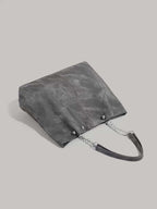 SPLASHED GRAY LARGE CAPACITY TOTE BAG