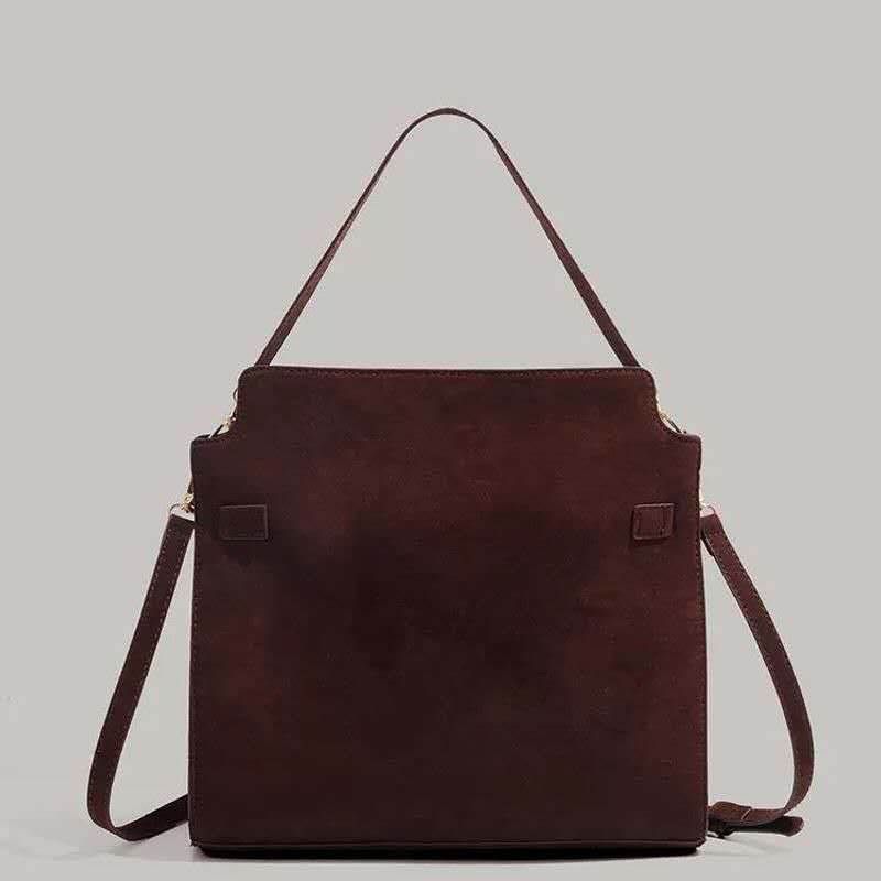 LARGE CAPACITY SUEDE KELLY TOTE BAG