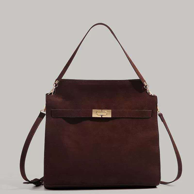LARGE CAPACITY SUEDE KELLY TOTE BAG