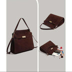 LARGE CAPACITY SUEDE KELLY TOTE BAG
