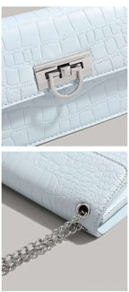 CROCODILE PATTERN SMALL SQUARE BAG