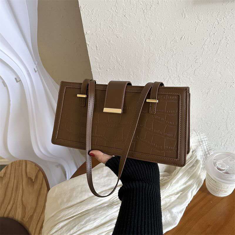 CROCODILE PATTERN SHOULDER BAG